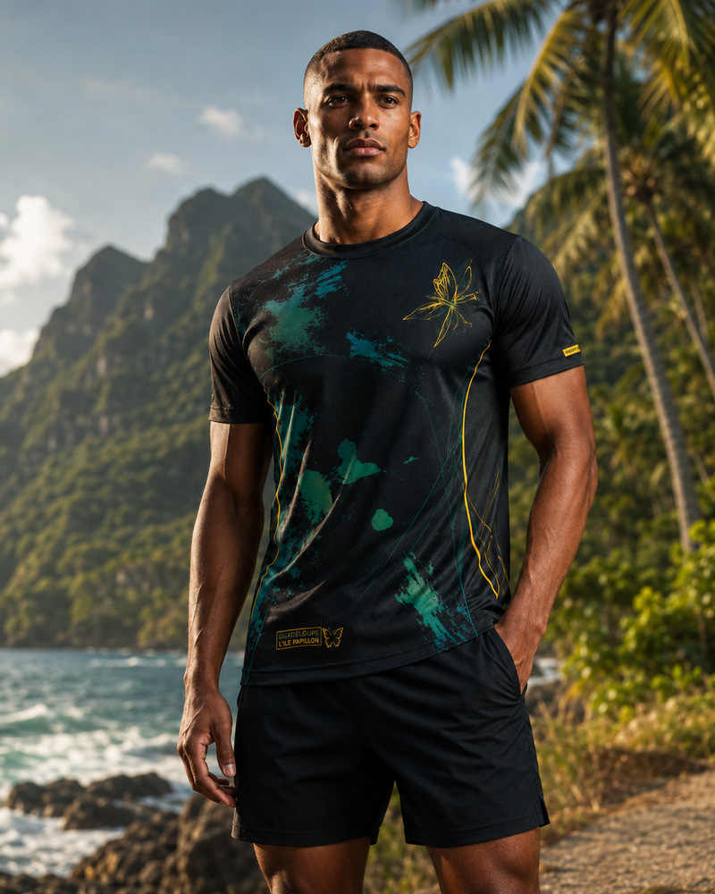 T-shirt Running Guadeloupe — Île Papillon