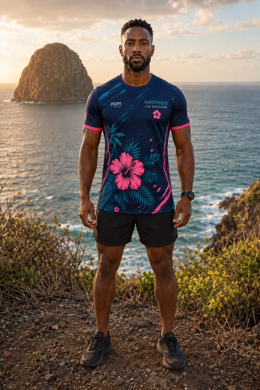 T-shirt Running Martinique – l'île aux fleurs